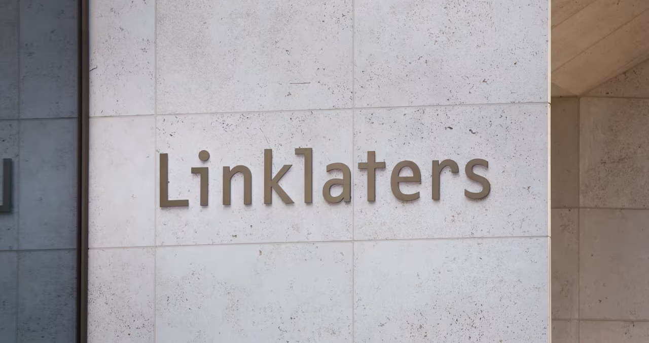 Linklaters name displayed on an office building exterior