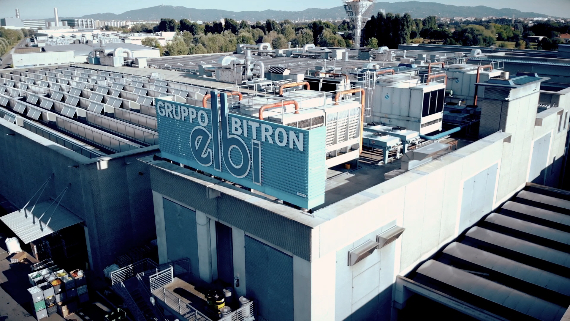 Bitron Group facility in Italy with Bitron branding visible on the building